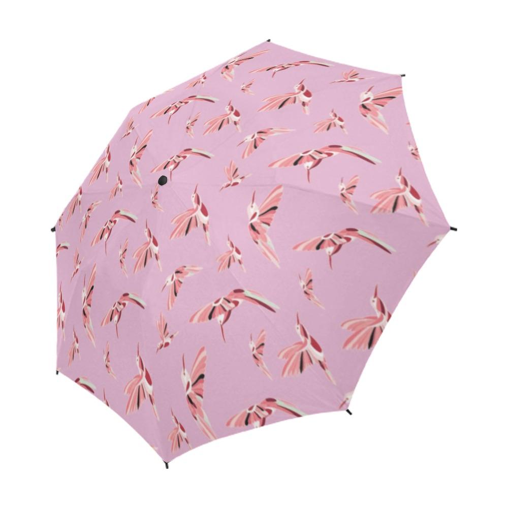 Strawberry Pink Semi-Automatic Foldable Umbrella (Model U05) Semi-Automatic Foldable Umbrella e-joyer 