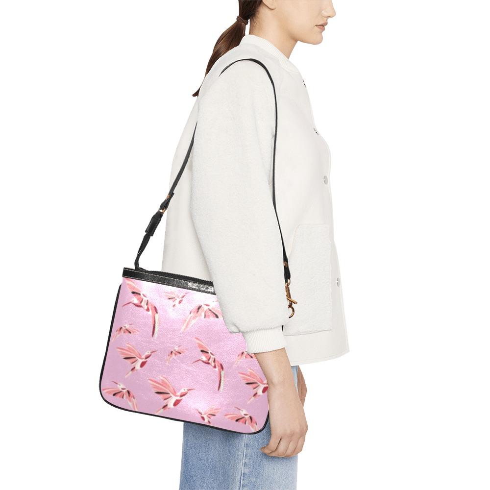 Strawberry Pink Small Shoulder Bag (Model 1710) Small Shoulder Bag (1710) e-joyer 