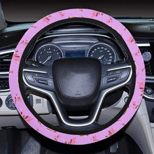 Load image into Gallery viewer, Strawberry Pink Steering Wheel Cover with Elastic Edge Steering Wheel Cover with Elastic Edge e-joyer 
