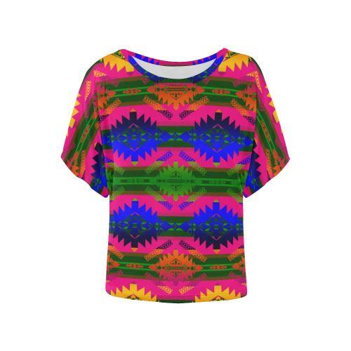 Sundance Women's Batwing-Sleeved Blouse T shirt (Model T44) Women's Batwing-Sleeved Blouse T shirt (T44) e-joyer 