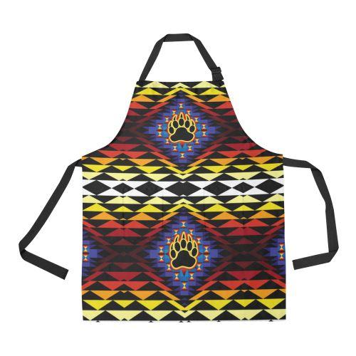 Sunset Bearpaw Blanket All Over Print Apron All Over Print Apron e-joyer 