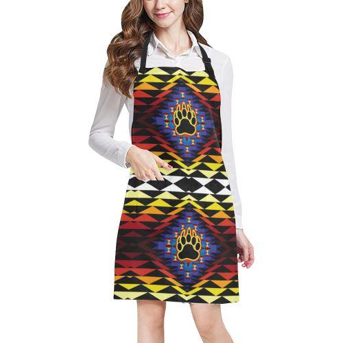 Sunset Bearpaw Blanket All Over Print Apron All Over Print Apron e-joyer 