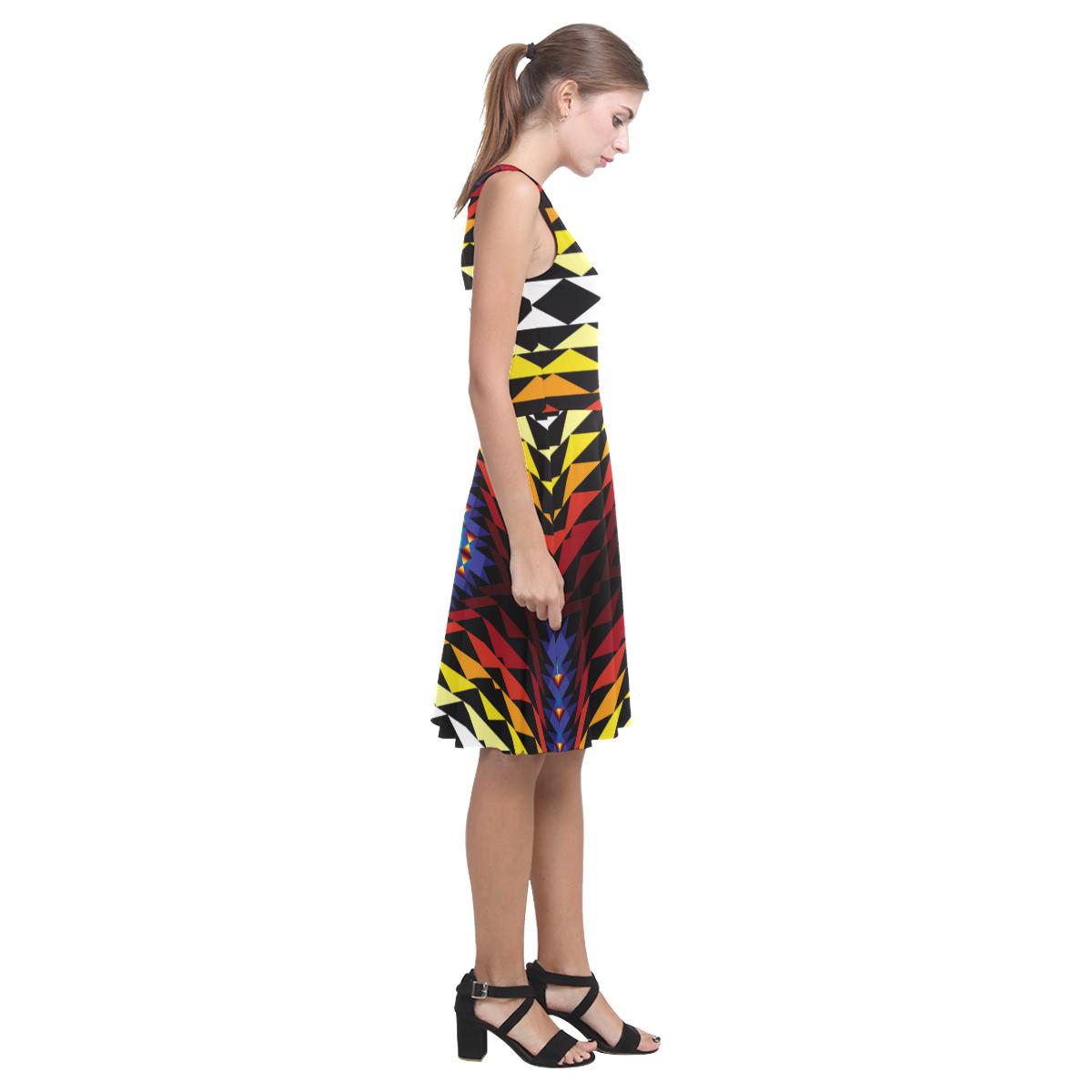 Sunset Bearpaw Blanket Atalanta Casual Sundress(Model D04) Atalanta Sundress (D04) e-joyer 