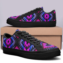 Load image into Gallery viewer, Sunset Bearpaw Blanket Pink Aapisi Low Top Canvas Shoes Black Sole 49 Dzine 
