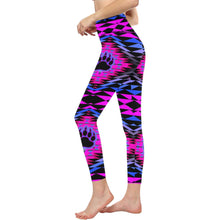 Load image into Gallery viewer, Sunset Bearpaw Blanket Pink All Over Print High-Waisted Leggings (Model L36) High-Waisted Leggings (L36) e-joyer 
