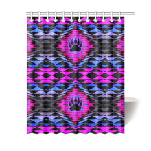 Load image into Gallery viewer, Sunset Bearpaw Blanket Pink Shower Curtain 60&quot;x72&quot; Shower Curtain 60&quot;x72&quot; e-joyer 
