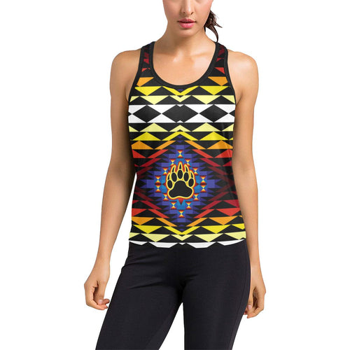 Sunset Bearpaw Blanket Women's Racerback Tank Top (Model T60) Racerback Tank Top (T60) e-joyer 