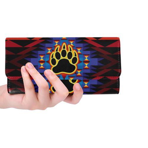 Sunset Bearpaw Blanket Women's Trifold Wallet (Model 1675) Women's Trifold Wallet e-joyer 