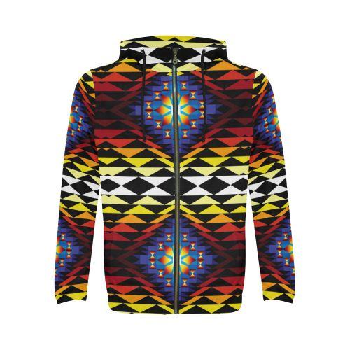 Sunset Blanket All Over Print Full Zip Hoodie for Men (Model H14) All Over Print Full Zip Hoodie for Men (H14) e-joyer 