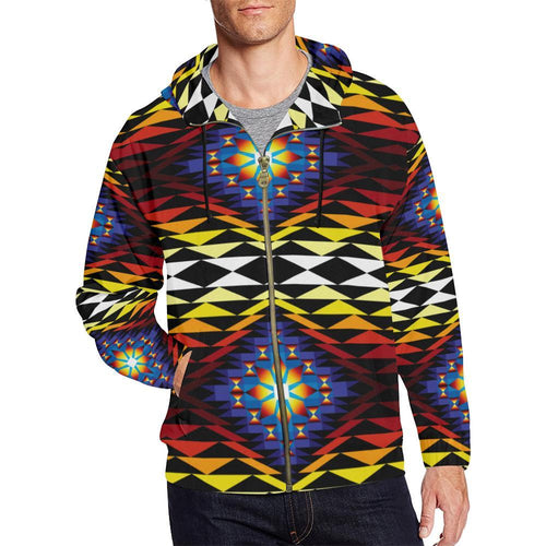 Sunset Blanket All Over Print Full Zip Hoodie for Men (Model H14) All Over Print Full Zip Hoodie for Men (H14) e-joyer 