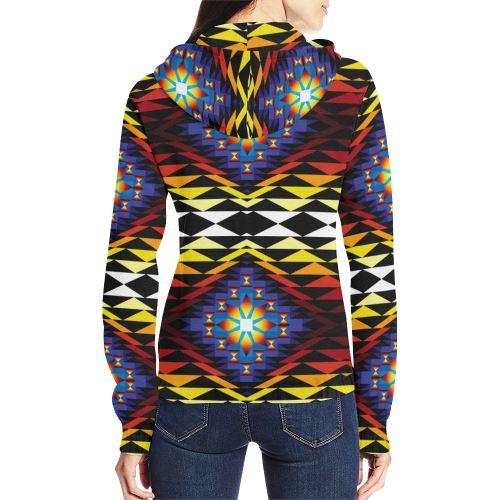 Sunset Blanket All Over Print Full Zip Hoodie for Women (Model H14) All Over Print Full Zip Hoodie for Women (H14) e-joyer 