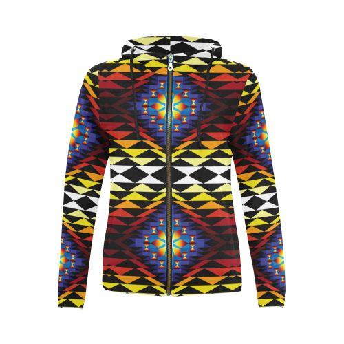 Sunset Blanket All Over Print Full Zip Hoodie for Women (Model H14) All Over Print Full Zip Hoodie for Women (H14) e-joyer 