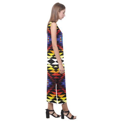 Sunset Blanket Phaedra Sleeveless Open Fork Long Dress (Model D08) Phaedra Sleeveless Open Fork Long Dress (D08) e-joyer 