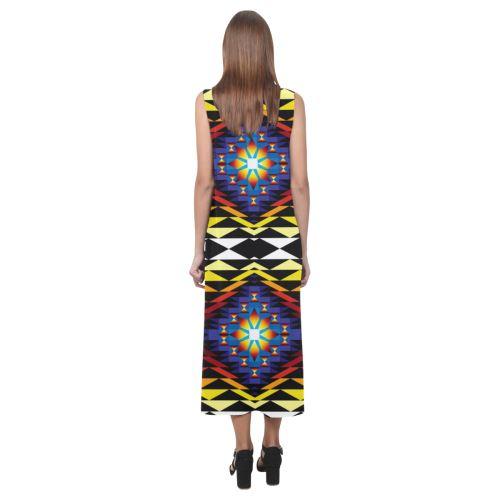 Sunset Blanket Phaedra Sleeveless Open Fork Long Dress (Model D08) Phaedra Sleeveless Open Fork Long Dress (D08) e-joyer 