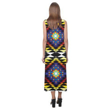 Load image into Gallery viewer, Sunset Blanket Phaedra Sleeveless Open Fork Long Dress (Model D08) Phaedra Sleeveless Open Fork Long Dress (D08) e-joyer 
