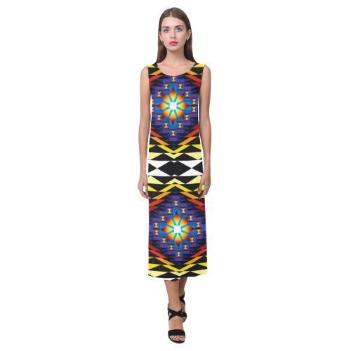 Sunset Blanket Phaedra Sleeveless Open Fork Long Dress (Model D08) Phaedra Sleeveless Open Fork Long Dress (D08) e-joyer 