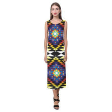 Load image into Gallery viewer, Sunset Blanket Phaedra Sleeveless Open Fork Long Dress (Model D08) Phaedra Sleeveless Open Fork Long Dress (D08) e-joyer 
