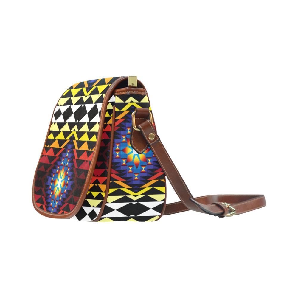 Sunset Blanket Saddle Bag/Small (Model 1649) Full Customization Saddle Bag/Small (Full Customization) e-joyer 