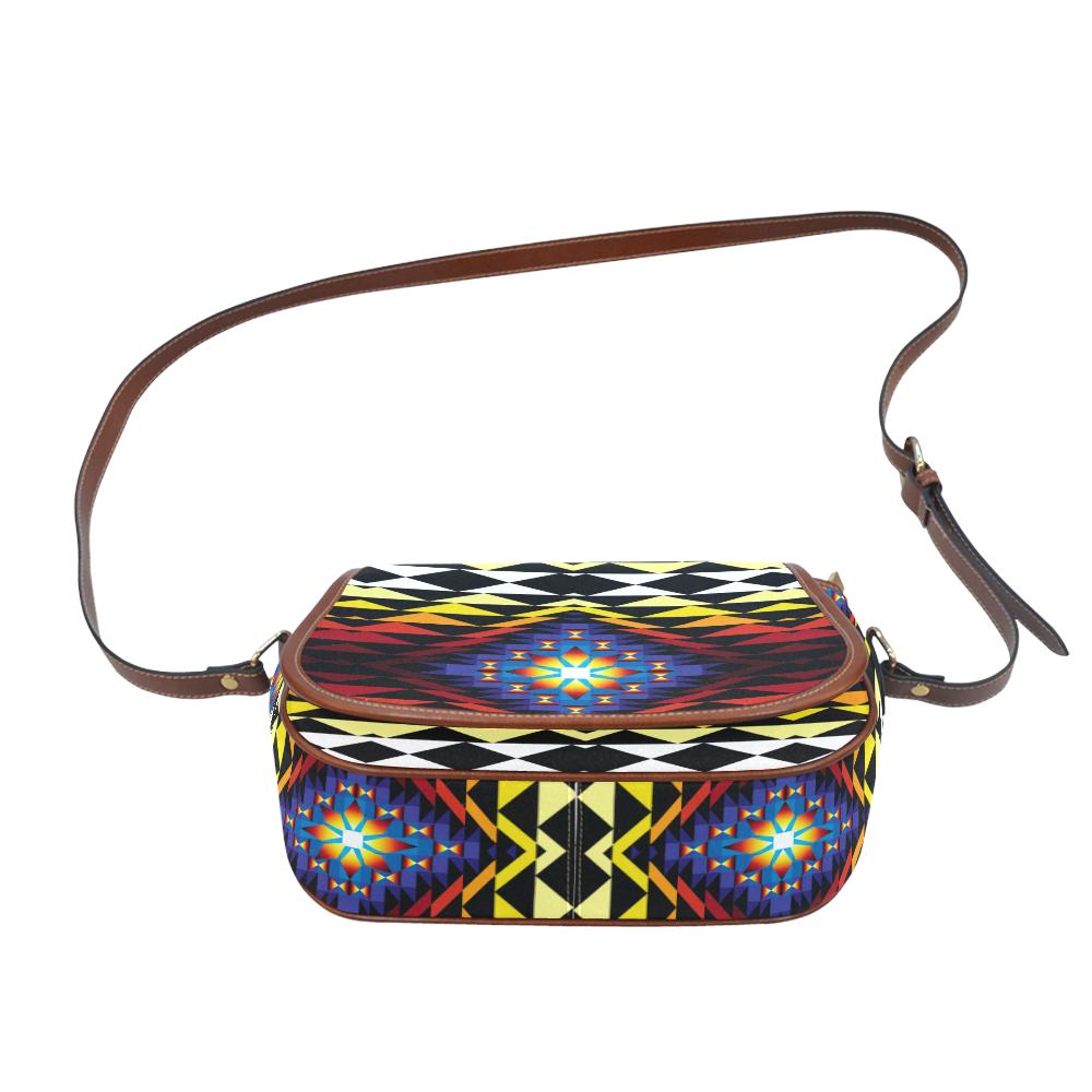 Sunset Blanket Saddle Bag/Small (Model 1649) Full Customization Saddle Bag/Small (Full Customization) e-joyer 