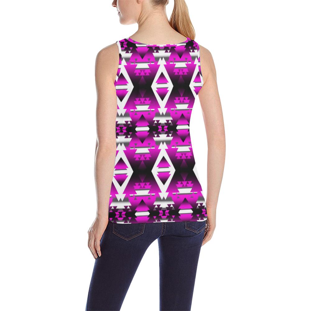 Sunset Winter Camp All Over Print Tank Top for Women (Model T43) All Over Print Tank Top for Women (T43) e-joyer 