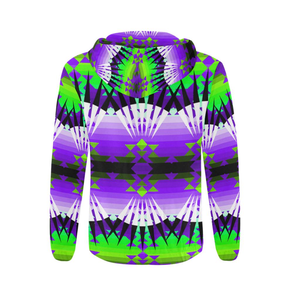 Swamp Ribbonwork Bustles All Over Print Full Zip Hoodie for Men (Model H14) All Over Print Full Zip Hoodie for Men e-joyer 