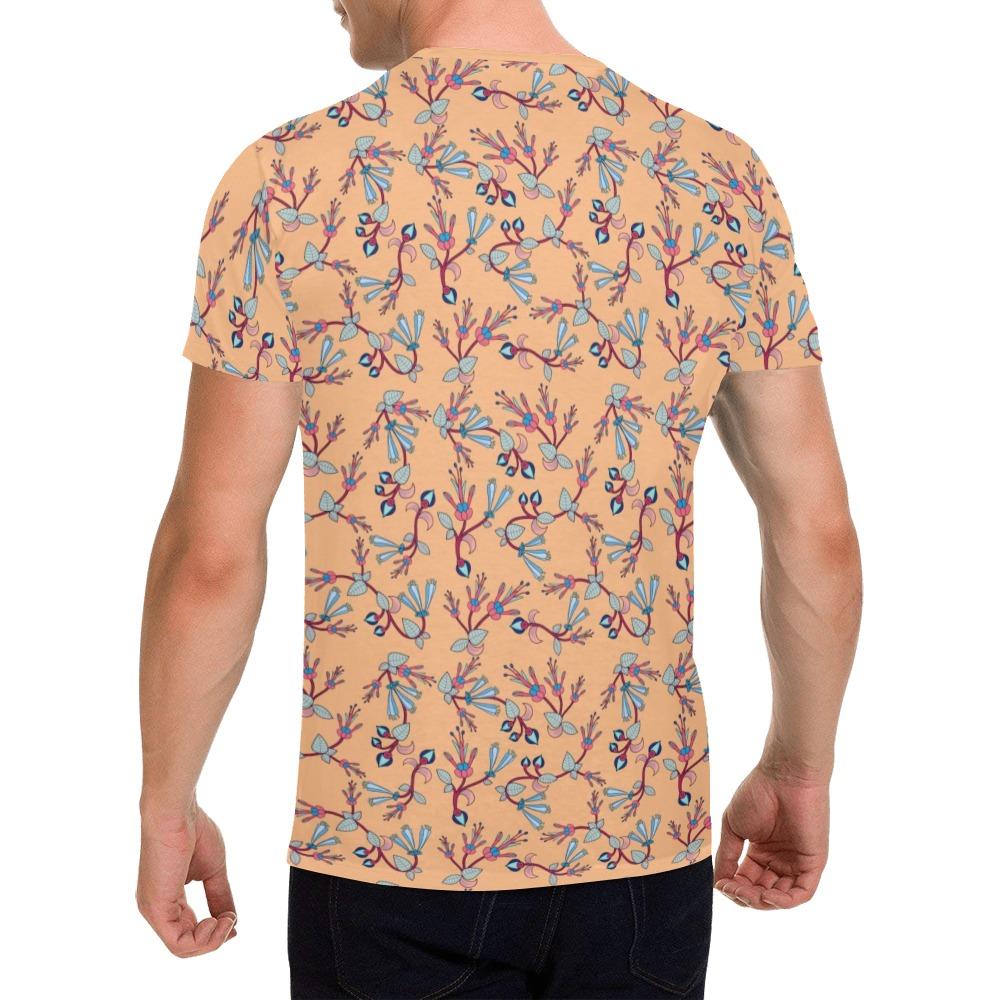 Swift Floral Peach All Over Print T-Shirt for Men (USA Size) (Model T40) All Over Print T-Shirt for Men (T40) e-joyer 