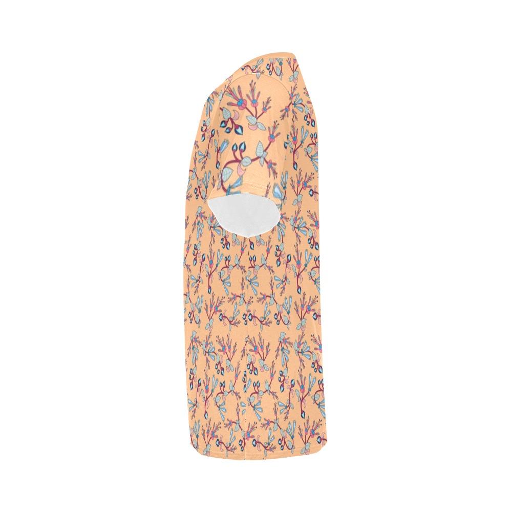 Swift Floral Peach All Over Print T-Shirt for Men (USA Size) (Model T40) All Over Print T-Shirt for Men (T40) e-joyer 