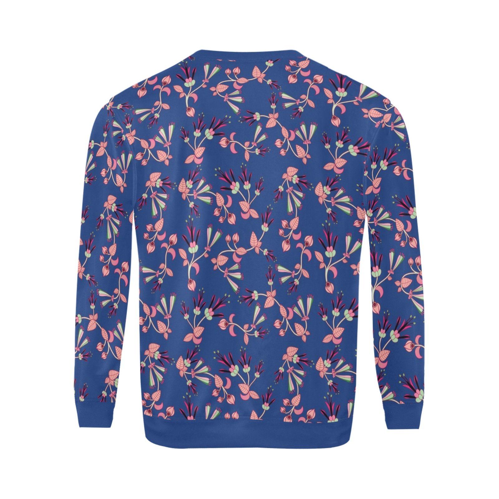 Swift Floral Peach Blue All Over Print Crewneck Sweatshirt for Men (Model H18) shirt e-joyer 