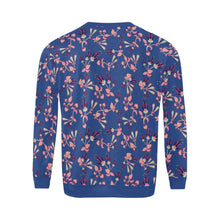 Load image into Gallery viewer, Swift Floral Peach Blue All Over Print Crewneck Sweatshirt for Men (Model H18) shirt e-joyer 
