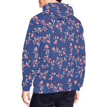 Load image into Gallery viewer, Swift Floral Peach Blue All Over Print Hoodie for Men (USA Size) (Model H13) All Over Print Hoodie for Men (H13) e-joyer 
