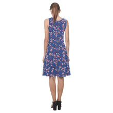 Load image into Gallery viewer, Swift Floral Peach Blue Atalanta Sundress (Model D04) Atalanta Sundress (D04) e-joyer 
