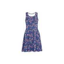 Load image into Gallery viewer, Swift Floral Peach Blue Atalanta Sundress (Model D04) Atalanta Sundress (D04) e-joyer 
