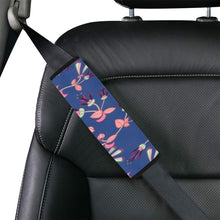 Load image into Gallery viewer, Swift Floral Peach Blue Car Seat Belt Cover 7&#39;&#39;x12.6&#39;&#39; (Pack of 2) Car Seat Belt Cover 7x12.6 (Pack of 2) e-joyer 
