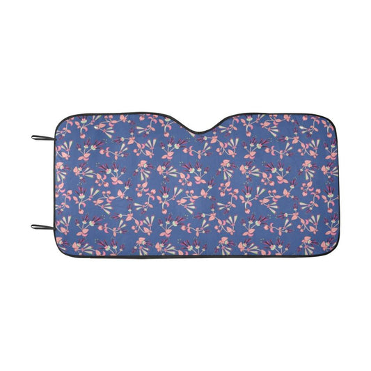 Swift Floral Peach Blue Car Sun Shade by 49 Dzine