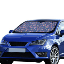 Load image into Gallery viewer, Swift Floral Peach Blue Car Sun Shade 55&quot;x30&quot; Car Sun Shade e-joyer 
