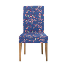 Load image into Gallery viewer, Swift Floral Peach Blue Chair Cover (Pack of 6) Chair Cover (Pack of 6) e-joyer 
