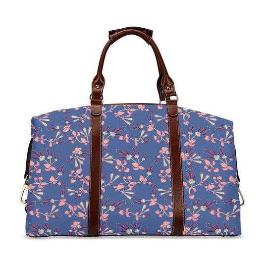 Swift Floral Peach Blue Classic Travel Bag (Model 1643) Remake Classic Travel Bags (1643) e-joyer 