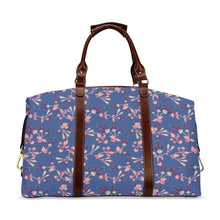 Load image into Gallery viewer, Swift Floral Peach Blue Classic Travel Bag (Model 1643) Remake Classic Travel Bags (1643) e-joyer 
