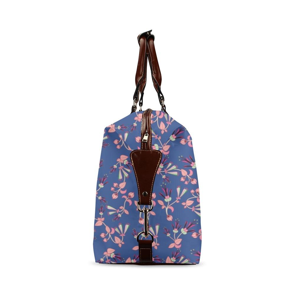 Swift Floral Peach Blue Classic Travel Bag (Model 1643) Remake Classic Travel Bags (1643) e-joyer 