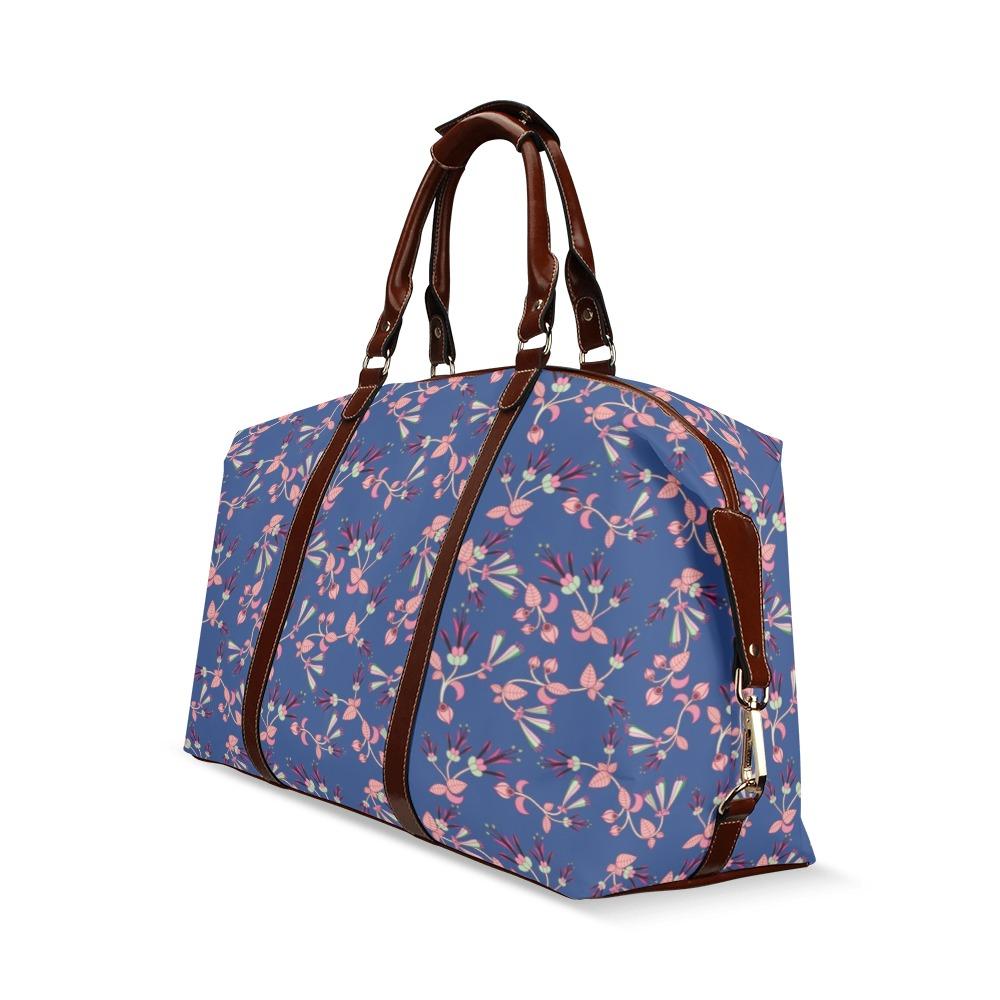 Swift Floral Peach Blue Classic Travel Bag (Model 1643) Remake Classic Travel Bags (1643) e-joyer 