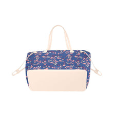 Load image into Gallery viewer, Swift Floral Peach Blue Clover Canvas Tote Bag (Model 1661) Clover Canvas Tote Bag (1661) e-joyer 
