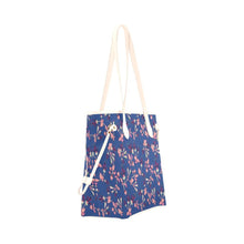 Load image into Gallery viewer, Swift Floral Peach Blue Clover Canvas Tote Bag (Model 1661) Clover Canvas Tote Bag (1661) e-joyer 
