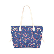 Load image into Gallery viewer, Swift Floral Peach Blue Clover Canvas Tote Bag (Model 1661) Clover Canvas Tote Bag (1661) e-joyer 
