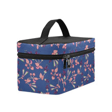 Load image into Gallery viewer, Swift Floral Peach Blue Cosmetic Bag/Large (Model 1658) bag e-joyer 
