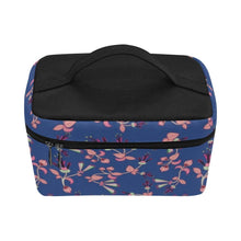 Load image into Gallery viewer, Swift Floral Peach Blue Cosmetic Bag/Large (Model 1658) bag e-joyer 
