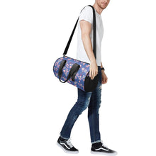 Load image into Gallery viewer, Swift Floral Peach Blue Duffle Bag (Model 1679) Duffle Bag (1679) e-joyer 
