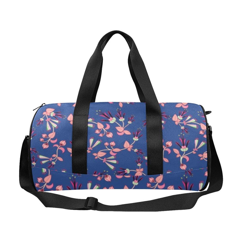 Swift Floral Peach Blue Duffle Bag (Model 1679) Duffle Bag (1679) e-joyer 