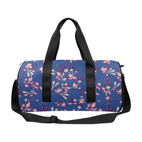 Swift Floral Peach Blue Duffle Bag (Model 1679) Duffle Bag (1679) e-joyer 