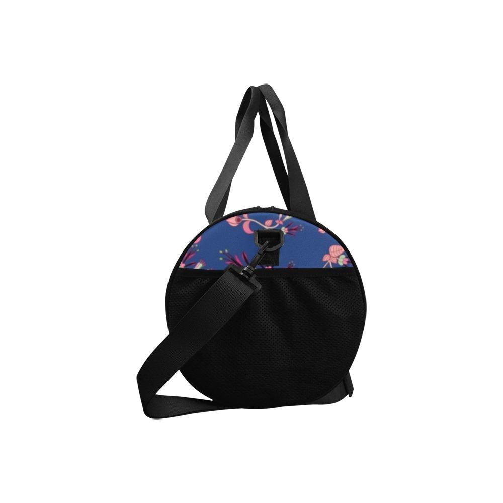 Swift Floral Peach Blue Duffle Bag (Model 1679) Duffle Bag (1679) e-joyer 