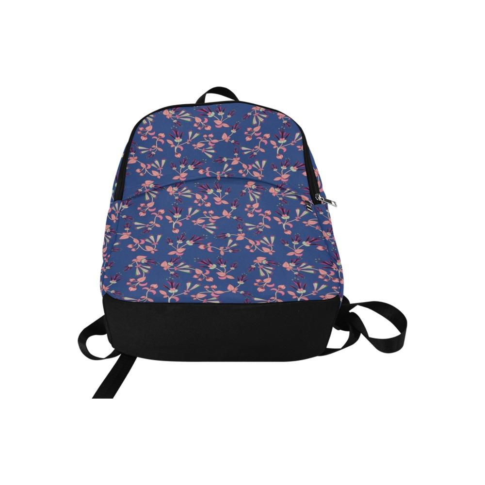 Swift Floral Peach Blue Fabric Backpack for Adult (Model 1659) Casual Backpack for Adult (1659) e-joyer 